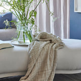 Hannelin Pläd Natural/White | HIMLA