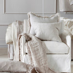 Hannelin Pläd Natural/White | HIMLA