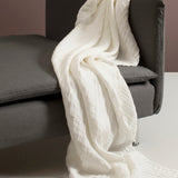Hannelin Pläd White/White | HIMLA