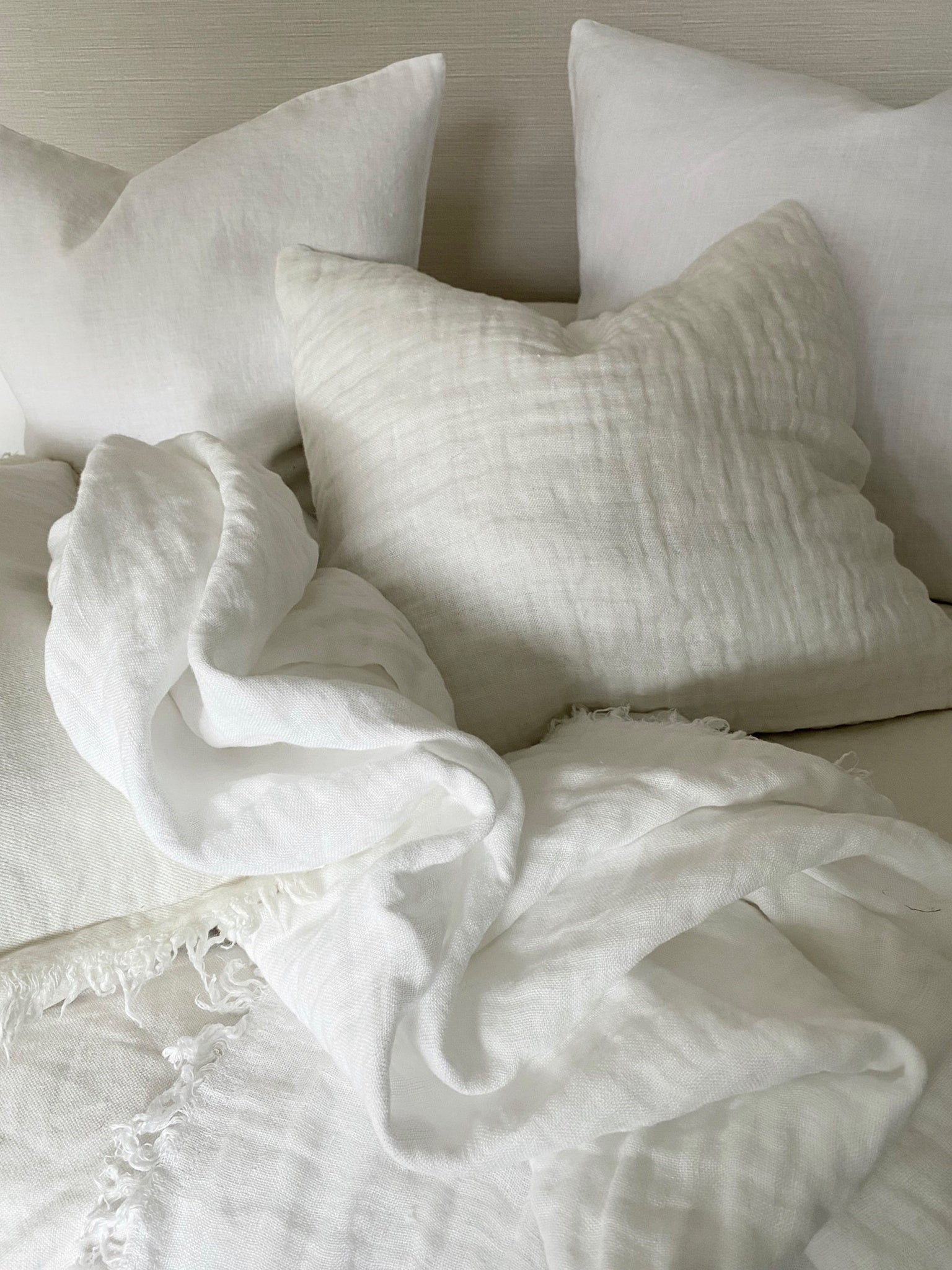 Hannelin Pläd White/White | HIMLA