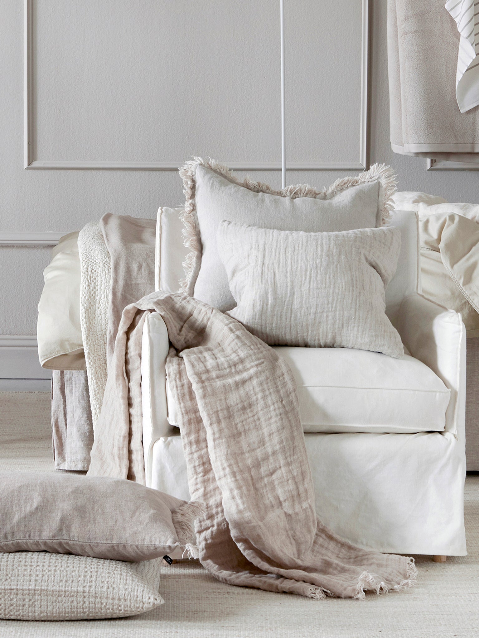 Merlin Kuddfodral Natural 50x50 cm | HIMLA