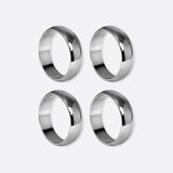 Monaco Servettring Silver 4-pack | HIMLA
