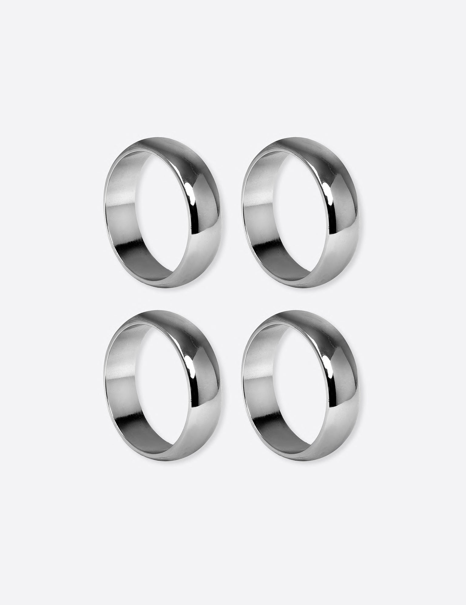 Monaco Servettring Silver 4-pack | HIMLA