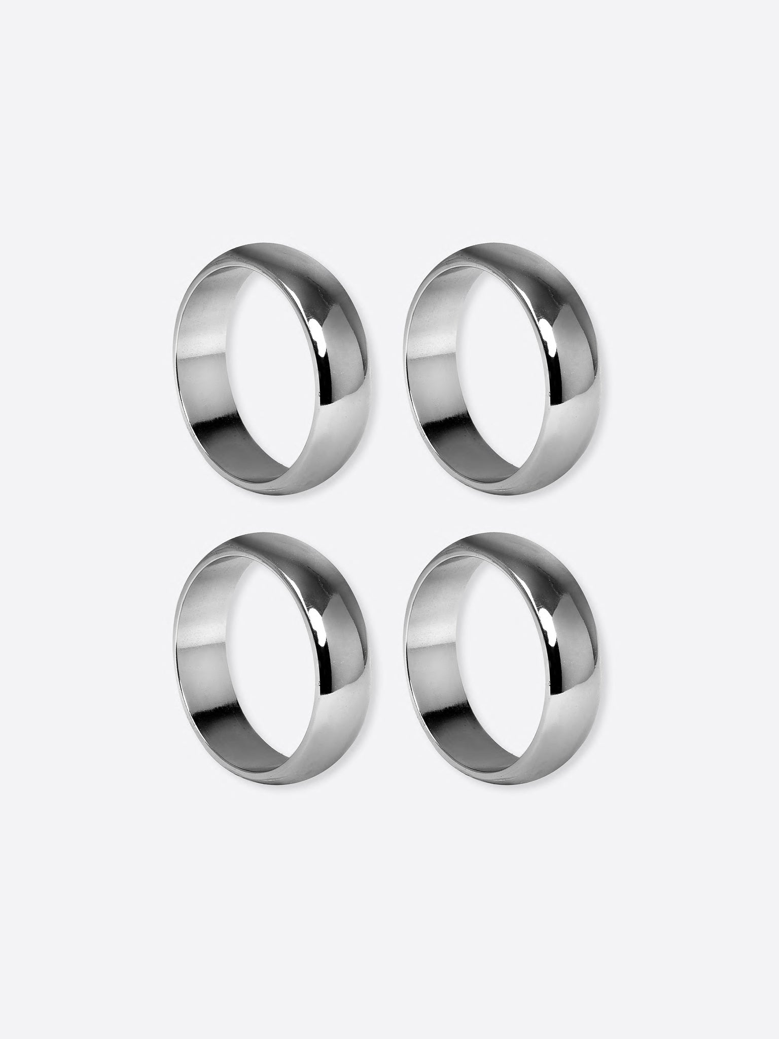 Monaco Servettring Silver 4-pack | HIMLA