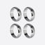 Monaco Servettring Silver 4-pack | HIMLA