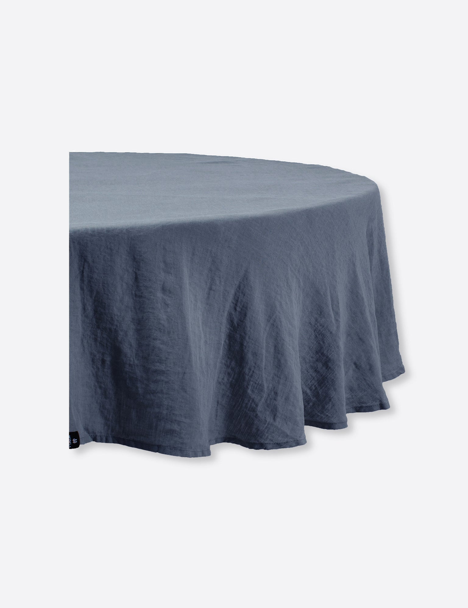 Sunrise Rund Linneduk Denim | HIMLA