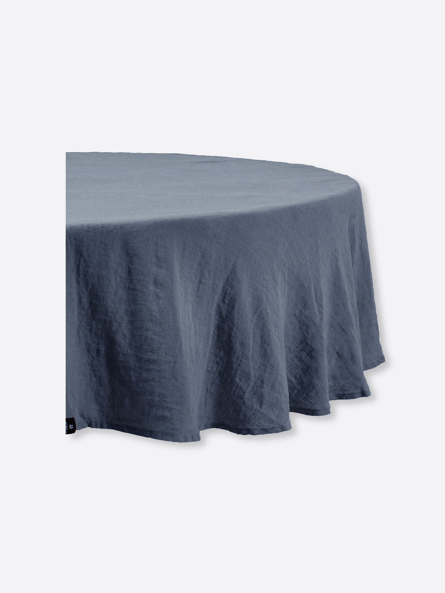 Sunrise Rund Linneduk Denim | HIMLA