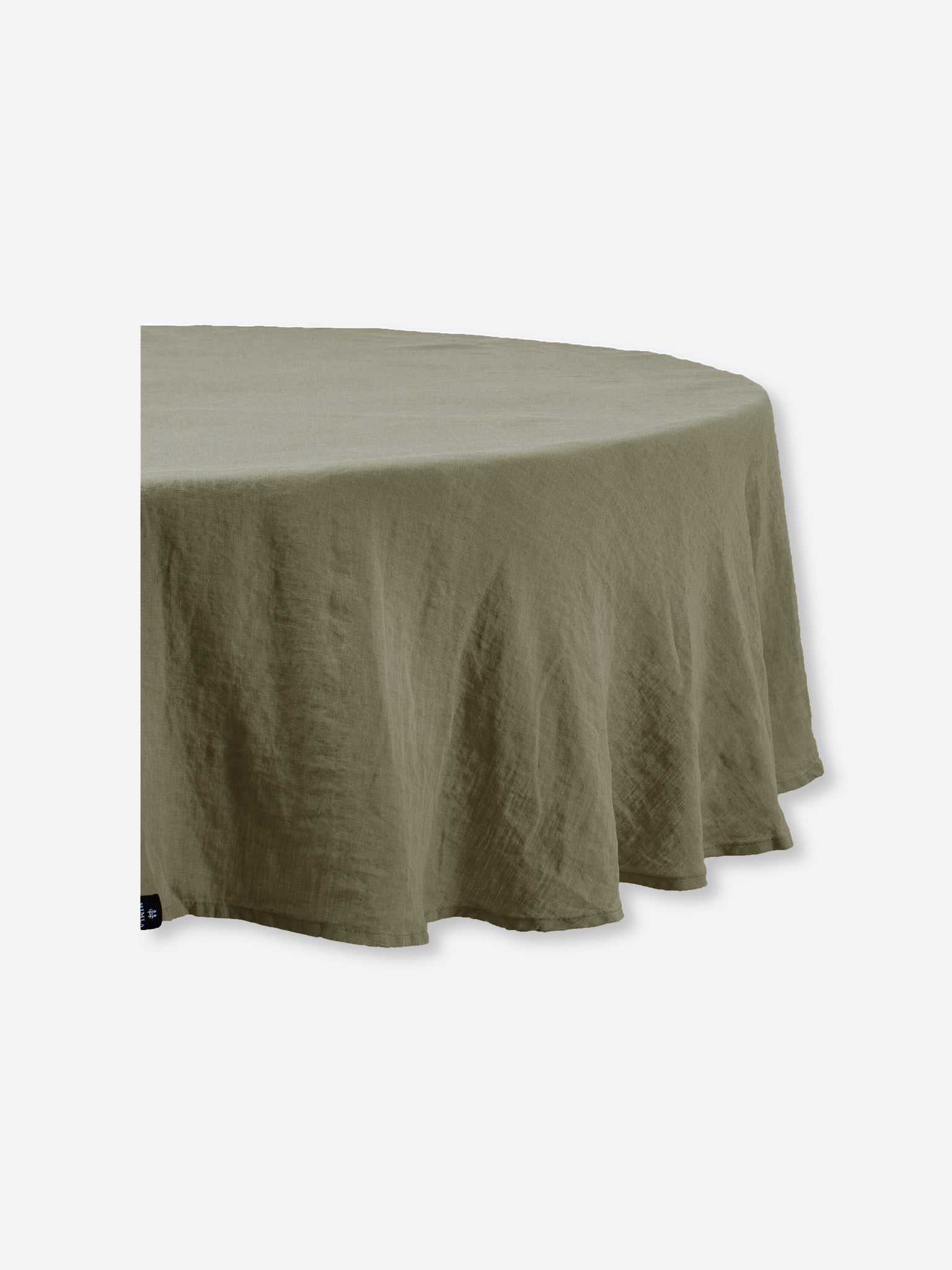 Sunrise Rund Linneduk Khaki | HIMLA