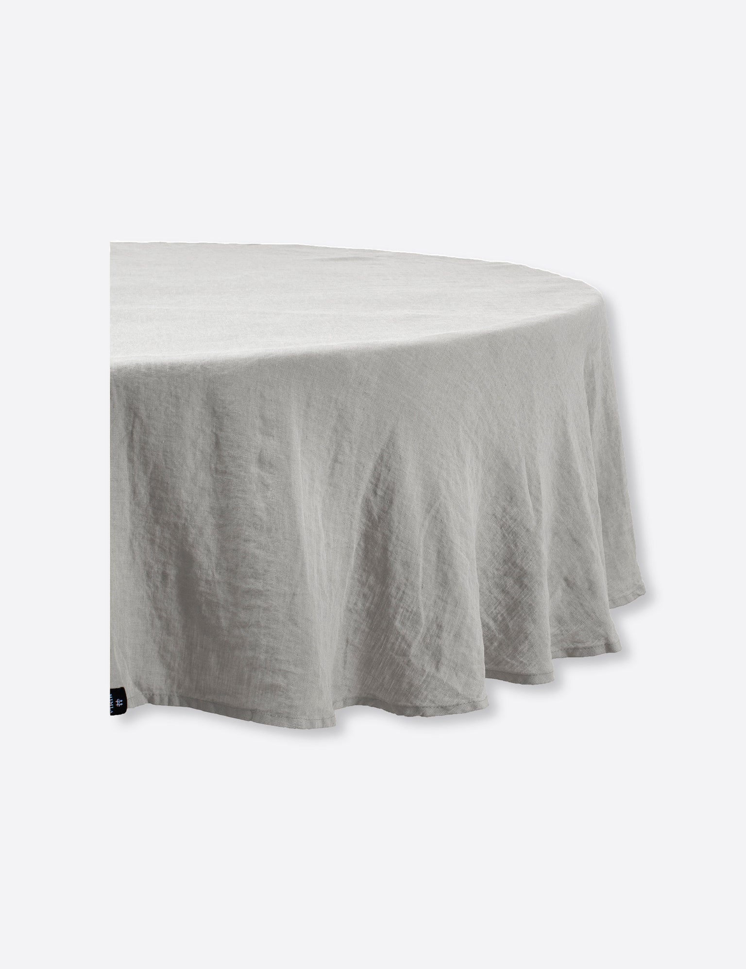 Sunrise Rund Linneduk Silver | HIMLA