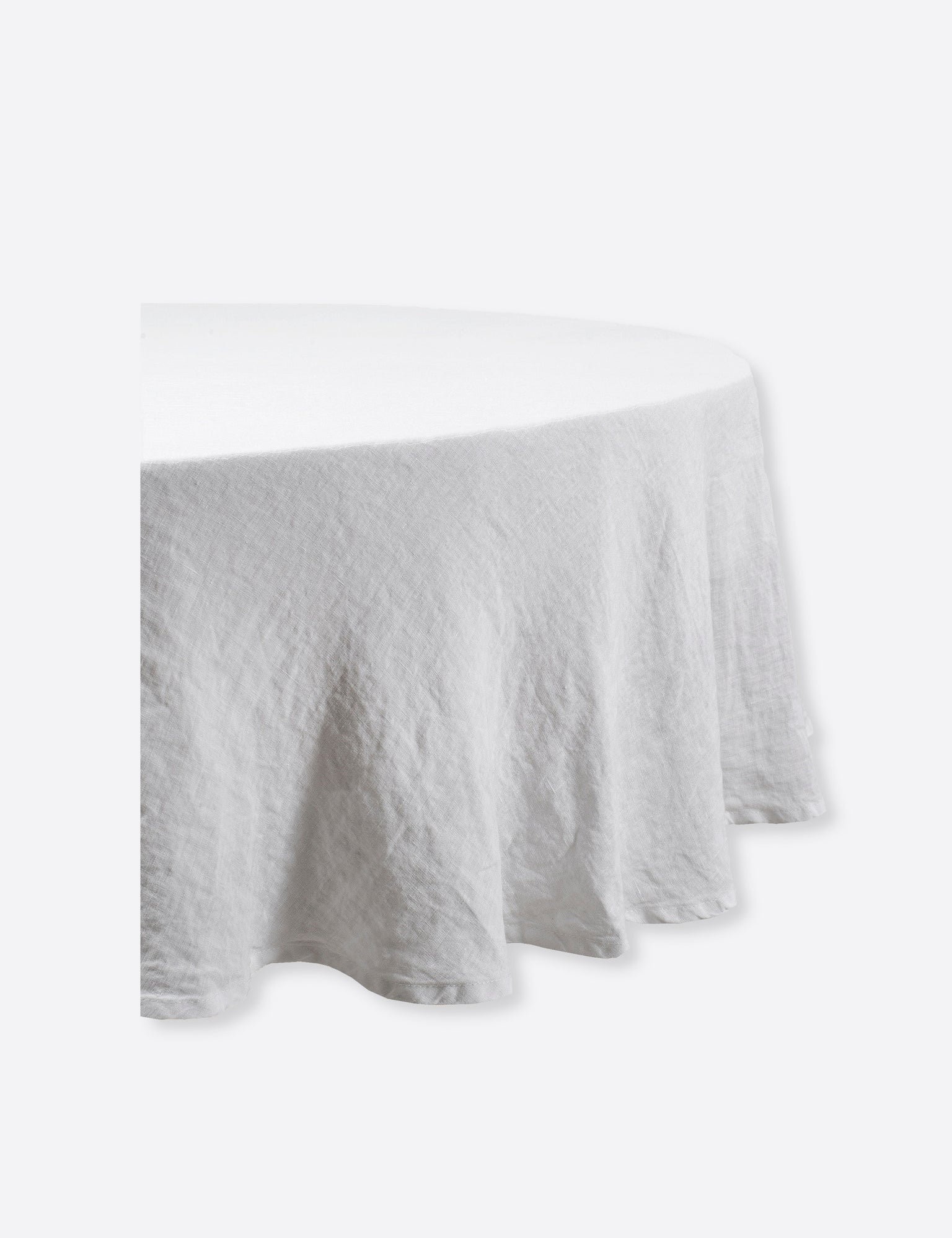 Sunrise Rund Linneduk White | HIMLA