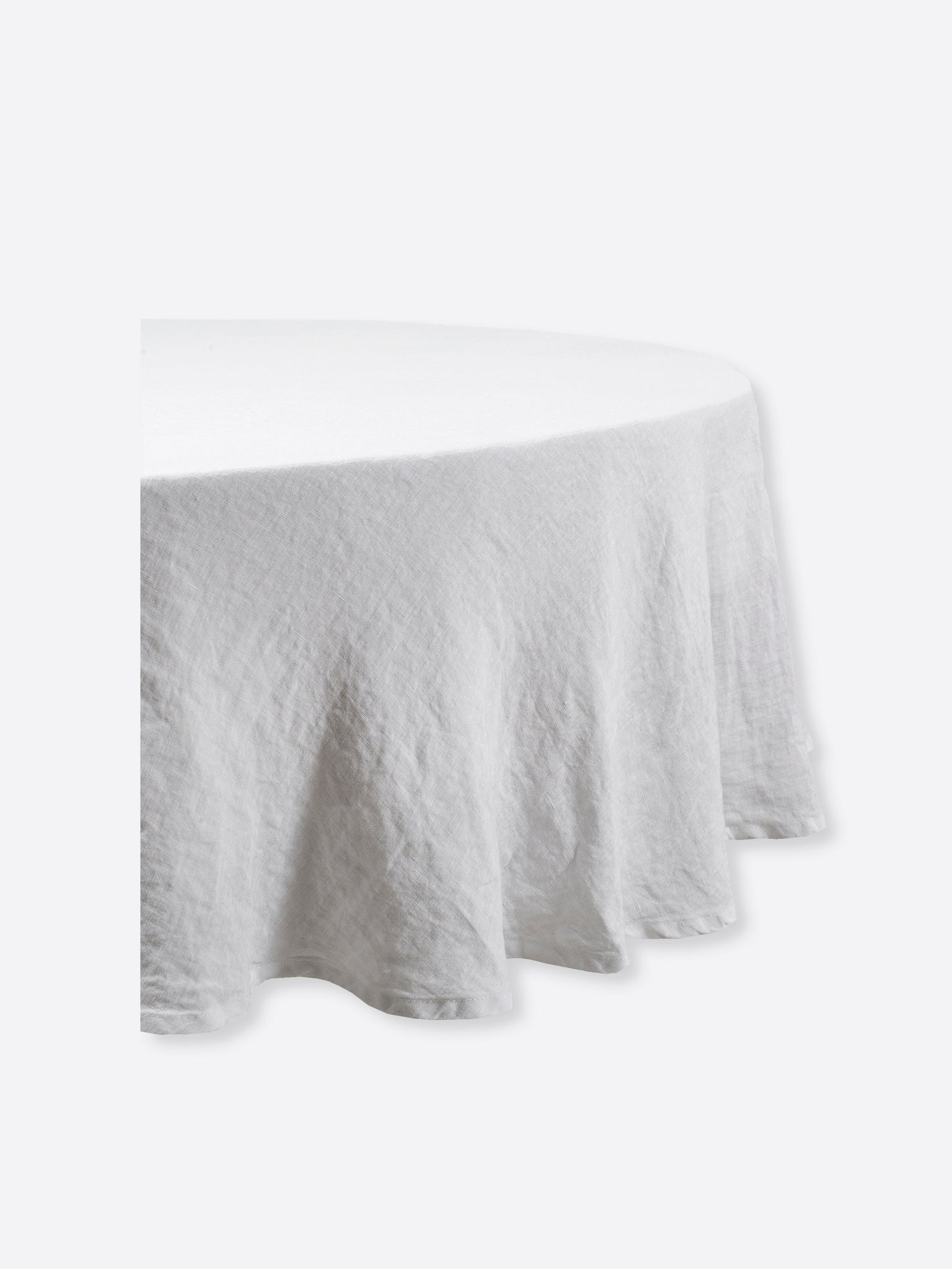 Sunrise Rund Linneduk White | HIMLA