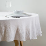 Sunrise Rund Linneduk White | HIMLA
