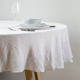 Sunrise Rund Linneduk White | HIMLA