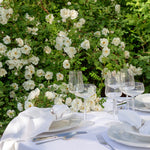 Sunrise Rund Linneduk White | HIMLA