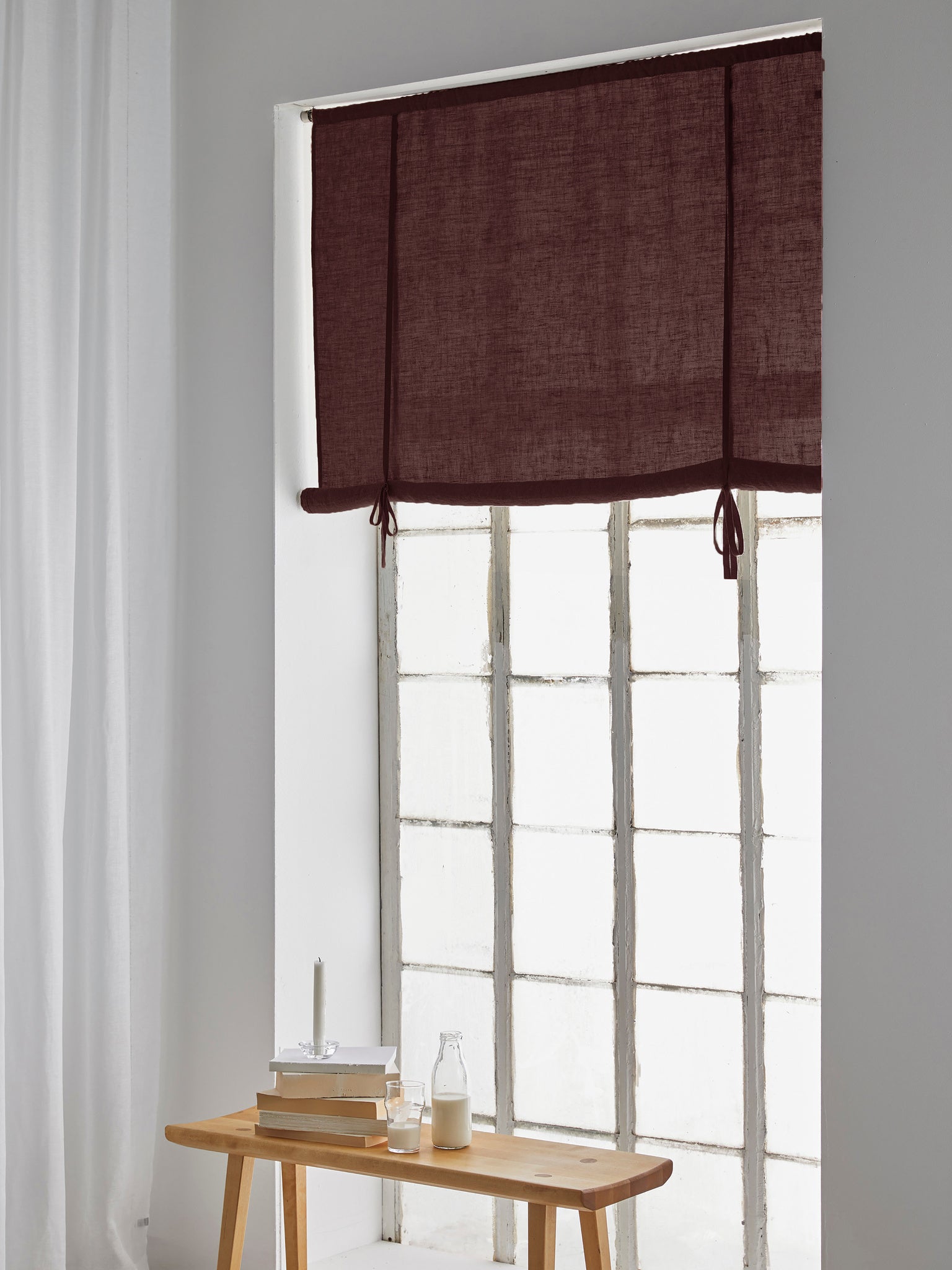 Sunshine Måttbeställd Knythissgardin Burgundy | HIMLA