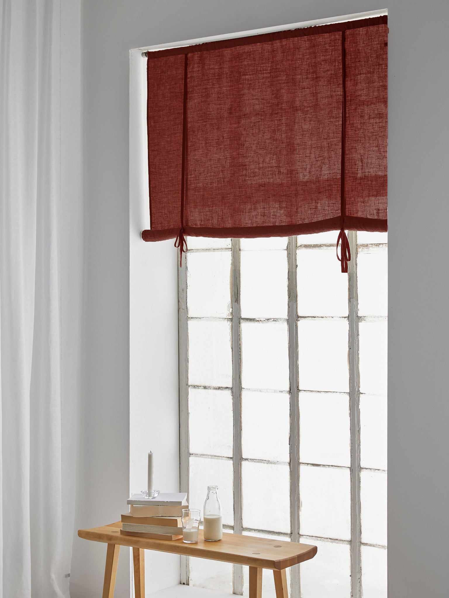 Sunshine Måttbeställd Knythissgardin Lingonberry | HIMLA